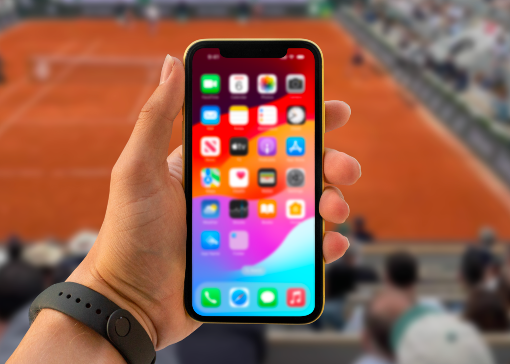 iPhone in Hand PSD Mockup